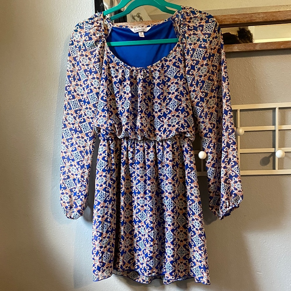 Speechless Elastic Waist Patterned Dress
